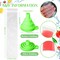 600 Pcs Disposable Ice Mold Bags with 1 Silicone Funnel Freezer Tubes with Zip Seals Candy Ice Mold Yogurt Tubes Pouch for Snack Juice Fruit Smoothies Party Favor (2.2 x 11 Inch)